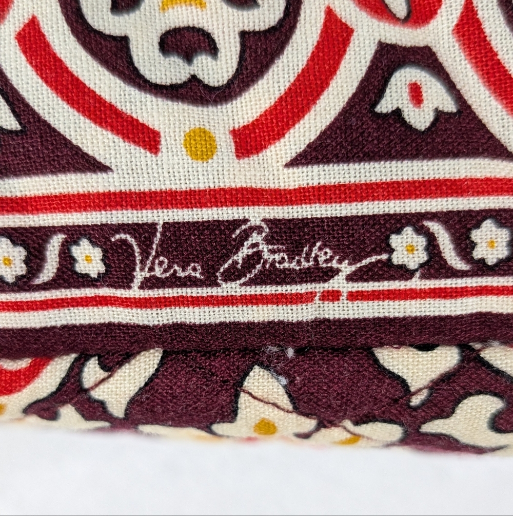 Vera Bradley Villager Burgundy Medallion Quilted Tote Bag - Picture 5 of 16